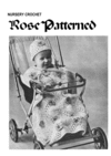Thumbnail Rose blanket and hat for baby - vintage crochet pattern