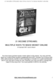 Thumbnail 21 INCOME STREAMS: MULTIPLE WAYS TO MAKE MONEY ONLINE