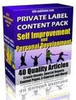 Thumbnail 40 Self Improvement Articles - No Restriction Private Label Rights included!