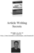 Thumbnail Article Writing Secrets