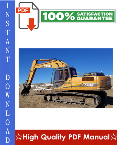 Thumbnail CASE CX210, CX230, CX240 CRAWLER EXCAVATORS Workshop Service Repair Manual