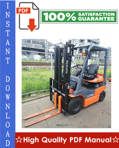 Thumbnail Toyota 7FB10, 7FBH10, 7FB14, 7FBH14, 7FB15, 7FBH15, 40-7FB15, 7FB18, 7FBH18, 7FB20, 7FBH20, 40-7FB20, 7FB25, 7FBH25, 40-7FB25,7FB30,7FBJ35 Electric Powered Forklifts Workshop Service Repair Manual