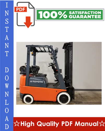 Thumbnail Toyota 7FGCU15, 7FGCU18, 7FGCSU20 Forklift Trucks Workshop Service Repair Manual