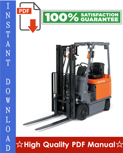 Thumbnail Toyota 7FBCU15-55 & 7FBCHU25 Electric Powered Forklift Workshop Service Repair Manual