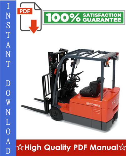 Thumbnail Toyota 7FBEU15, 7FBEU18, 7FBEHU18, 7FBEU20 Electric Powered Forklift Workshop Service Repair Manual