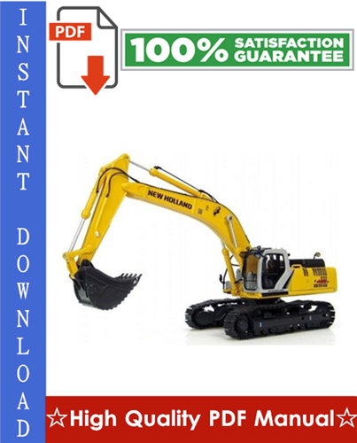 Thumbnail New Holland Kobelco E485 Crawler Excavator Workshop Service Repair Manual