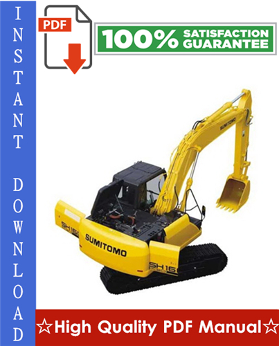 Thumbnail Sumitomo SH160-3 Excavator Workshop Service Repair Manual
