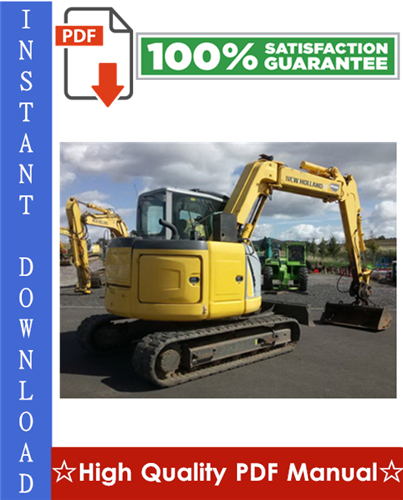 Thumbnail New Holland E70bsr MINI Excavator Workshop Service Repair Manual