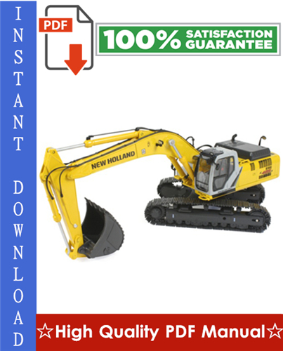 Thumbnail New Holland E485B Crawler Excavator Workshop Service Repair Manual