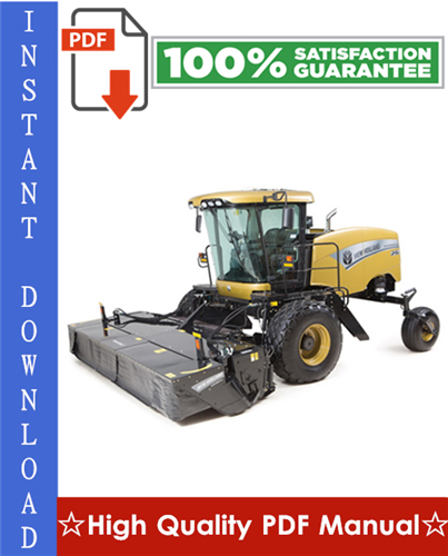 Thumbnail New Holland H8040 Self-Propelled Windrower Workshop Service Repair Manual