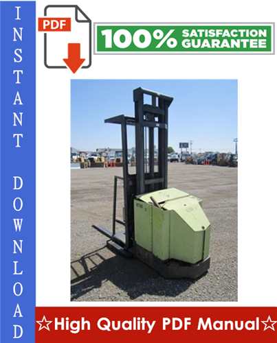 Thumbnail Clark OP7 Forklift Service & Adjustment Manual