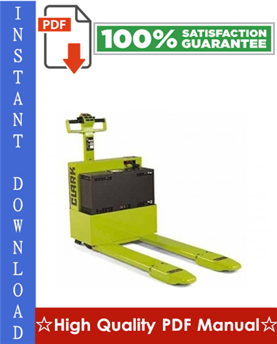 Thumbnail Clark WP-40 Forklift Workshop Service Repair Manual