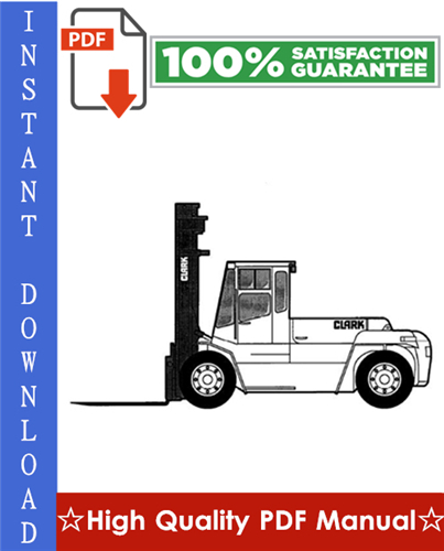 Thumbnail Clark CDP 100, CDP 164 Forklift Workshop Service Repair Manual