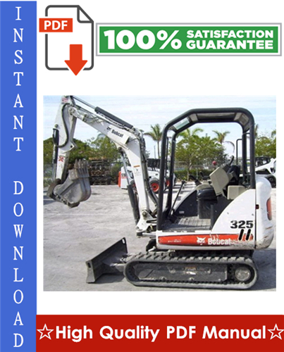 Thumbnail Bobcat X325 Excavator Workshop Service Repair Manual (S/N: 511820001 & Above) Thumbnail Bobcat X325 Excavator Workshop Service Repair Manual (S/N: 511820001 & Above)