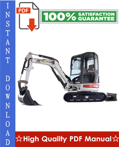 Thumbnail Bobcat 425 Compact Excavator Workshop Service Repair Manual (S/N: A1HW11001 & Above)