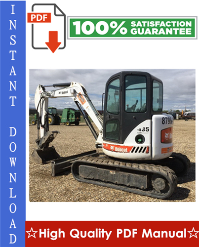 Thumbnail Bobcat 435 Compact Excavator Workshop Service Repair Manual (S/N: 562611001 & Above, S/N: 562811001 & Above, S/N 563111001 & Above, S/N 563211001 & Above)