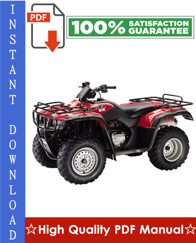 Thumbnail Honda TRX350TM / TRX350TE Rancher & Honda TRX350FM / TRX350FE Rancher 4x4 ATV Workshop Service Repair Manual 2000-2003 Download