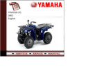 Thumbnail Yamaha yfm250x(P) 2002 supplementary Service repair Manual 