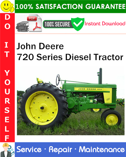 Thumbnail John Deere 720 Series Diesel Tractor Service Repair Manual PDF Download ◆