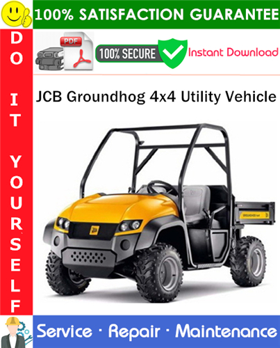 Thumbnail JCB Groundhog 4x4 Utility Vehicle Service Repair Manual PDF Download ◆ Thumbnail JCB Groundhog 4x4 Utility Vehicle Service Repair Manual PDF Download ◆