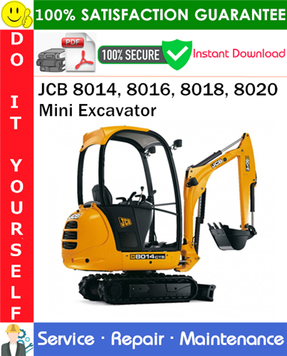 Thumbnail JCB 8014, 8016, 8018, 8020 Mini Excavator Service Repair Manual PDF Download ◆ Thumbnail JCB 8014, 8016, 8018, 8020 Mini Excavator Service Repair Manual PDF Download ◆