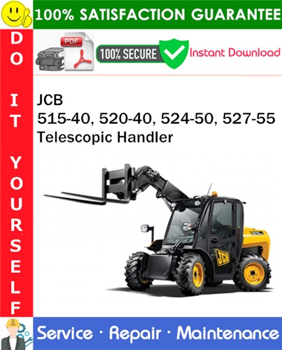 Thumbnail JCB 515-40, 520-40, 524-50, 527-55 Telescopic Handler Service Repair Manual PDF Download ◆