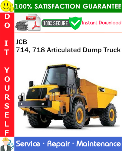 Thumbnail JCB 714, 718 Articulated Dump Truck Service Repair Manual PDF Download ◆