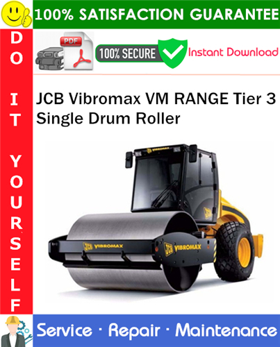 Thumbnail JCB Vibromax VM RANGE Tier 3 Single Drum Roller Service Repair Manual PDF Download ◆ Thumbnail JCB Vibromax VM RANGE Tier 3 Single Drum Roller Service Repair Manual PDF Download ◆
