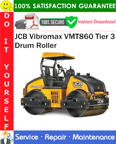 Thumbnail JCB Vibromax VMT860 Tier 3 Drum Roller Service Repair Manual PDF Download ◆
