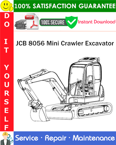 Thumbnail JCB 8056 Mini Crawler Excavator Service Repair Manual PDF Download ◆
