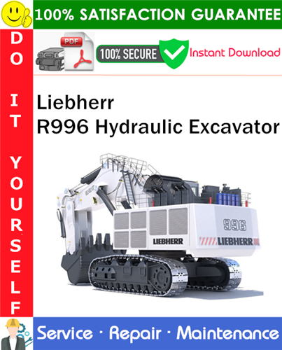 Thumbnail Liebherr R996 Hydraulic Excavator Service Repair Manual PDF Download ◆