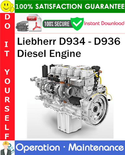 Thumbnail Liebherr D934 - D936 Diesel Engine Operation & Maintenance Manual PDF Download ◆