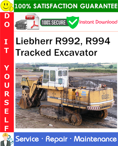 Thumbnail Liebherr R992, R994 Tracked Excavator Service Repair Manual PDF Download ◆ Thumbnail Liebherr R992, R994 Tracked Excavator Service Repair Manual PDF Download ◆