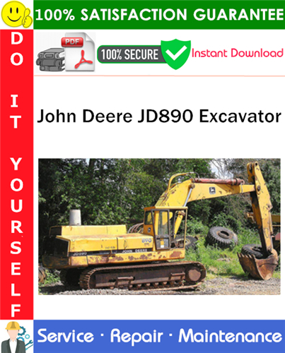 Thumbnail John Deere JD890 Excavator Service Repair Manual PDF Download ◆