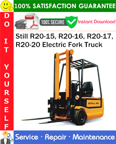 Thumbnail Still R20-15, R20-16, R20-17, R20-20 Electric Fork Truck Service Repair Manual PDF Download ◆