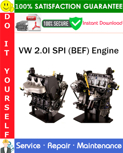 Thumbnail VW 2.0I SPI (BEF) Engine Service Repair Manual PDF Download ◆
