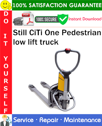 Thumbnail Still CiTi One Pedestrian low lift truck Service Repair Manual PDF Download ◆