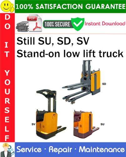 Thumbnail Still SU, SD, SV Stand-on low lift truck Service Repair Manual PDF Download ◆