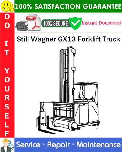 Thumbnail Still Wagner GX13 Forklift Truck Service Repair Manual PDF Download ◆