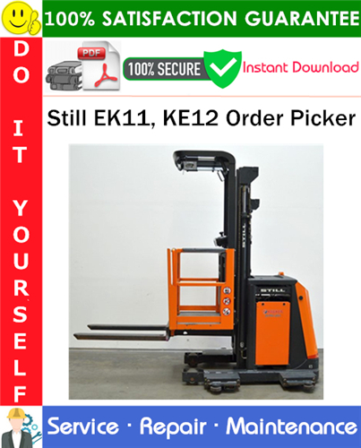 Thumbnail Still EK11, KE12 Order Picker Service Repair Manual PDF Download ◆