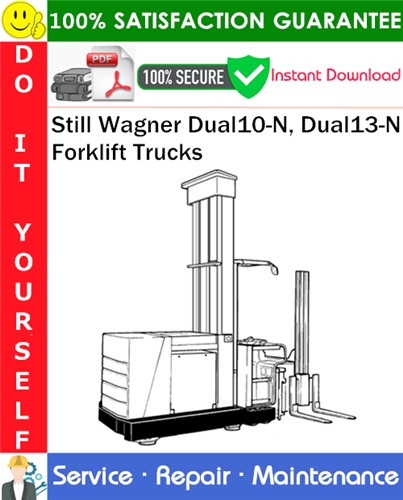 Thumbnail Still Wagner Dual10-N, Dual13-N Forklift Trucks Service Repair Manual PDF Download ◆