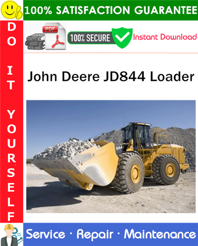 Thumbnail John Deere JD844 Loader Service Repair Manual PDF Download ◆