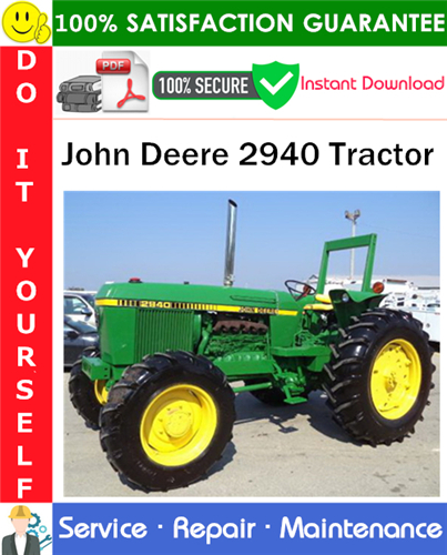 Thumbnail John Deere 2940 Tractor Service Repair Manual PDF Download ◆