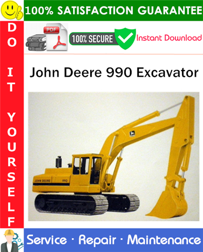 Thumbnail John Deere 990 Excavator Service Repair Manual PDF Download ◆