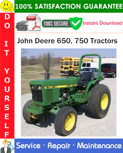 Thumbnail John Deere 650, 750 Tractors Service Repair Manual PDF Download ◆