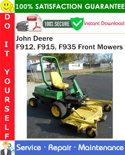 Thumbnail John Deere F912, F915, F935 Front Mowers Service Repair Manual PDF Download ◆