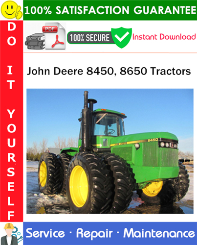 Thumbnail John Deere 8450, 8650 Tractors Service Repair Manual PDF Download ◆