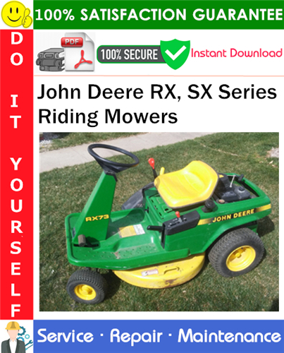 Thumbnail John Deere RX, SX Series Riding Mowers Service Repair Manual PDF Download ◆ Thumbnail John Deere RX, SX Series Riding Mowers Service Repair Manual PDF Download ◆