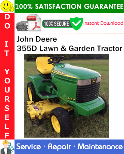 Thumbnail John Deere 355D Lawn & Garden Tractor Service Repair Manual PDF Download [Serial number (085001 - )] ◆