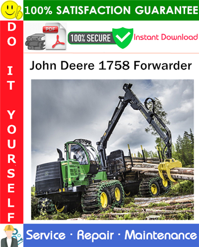 Thumbnail John Deere 1758 Forwarder Service Repair Manual PDF Download ◆